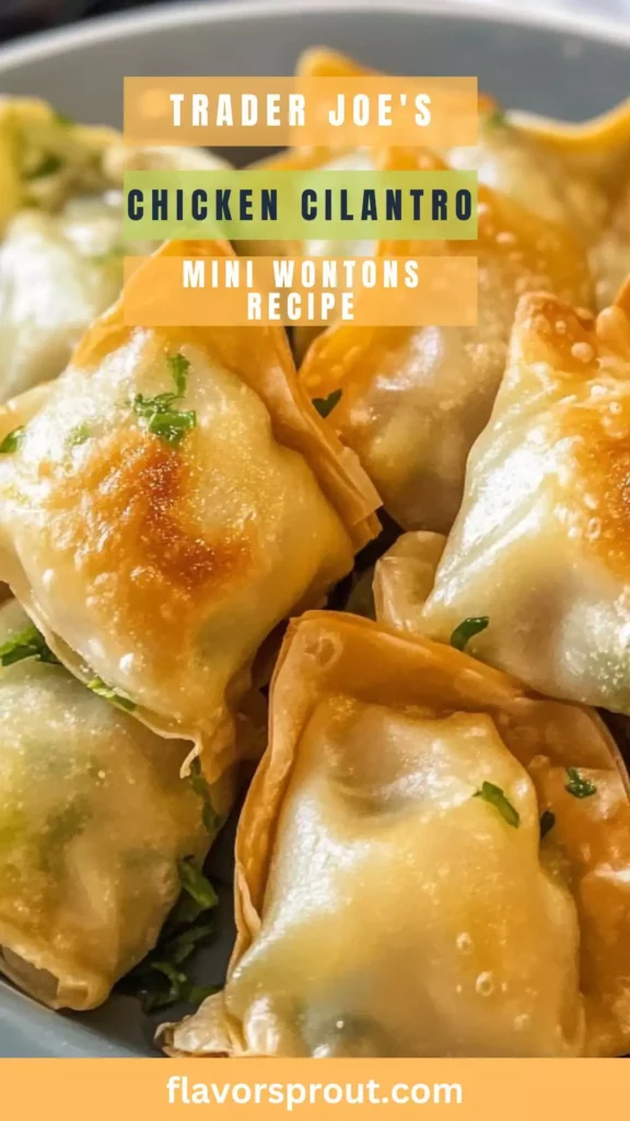 Trader joe's chicken cilantro mini wontons recipe