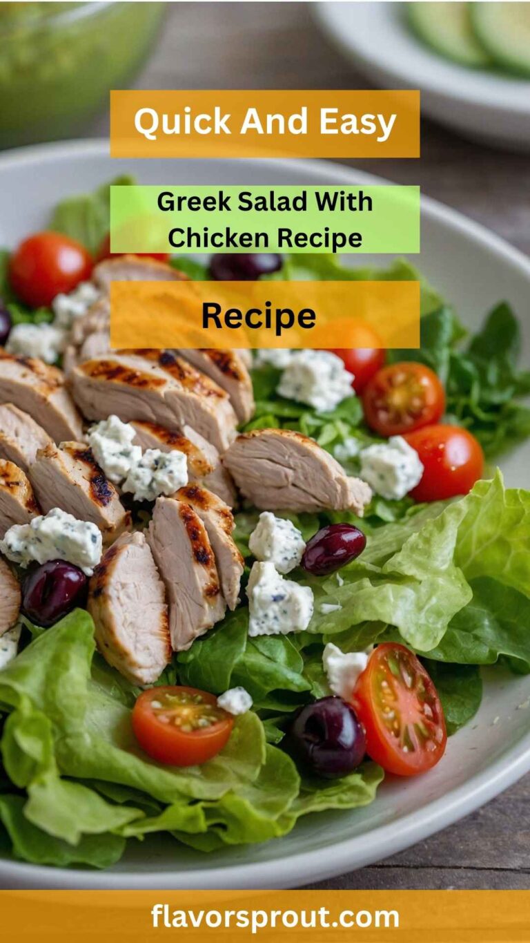 Greek Salad With Chicken Recipe – Flavor Sprout