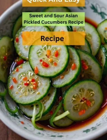 Sweet and Sour Asian Pickled Cucumbers