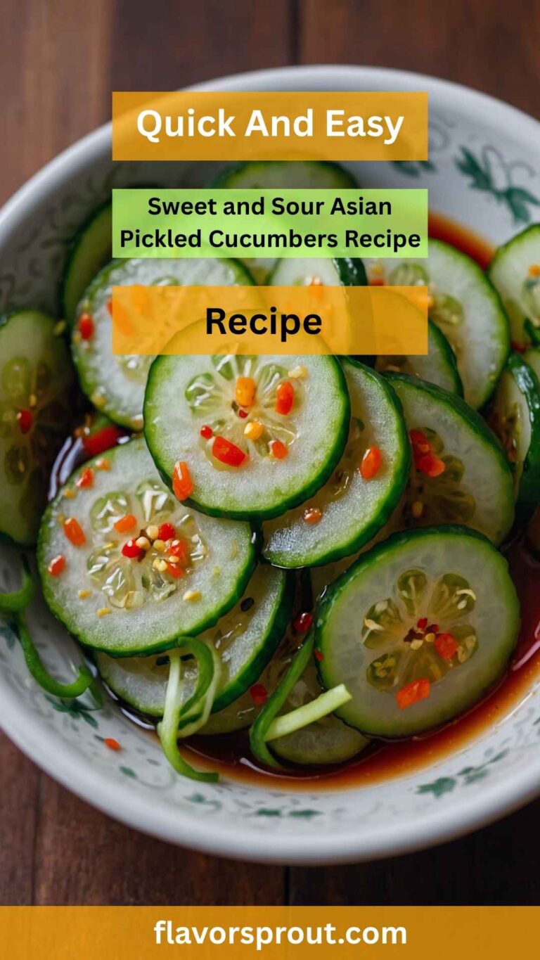 Sweet and Sour Asian Pickled Cucumbers – Flavor Sprout