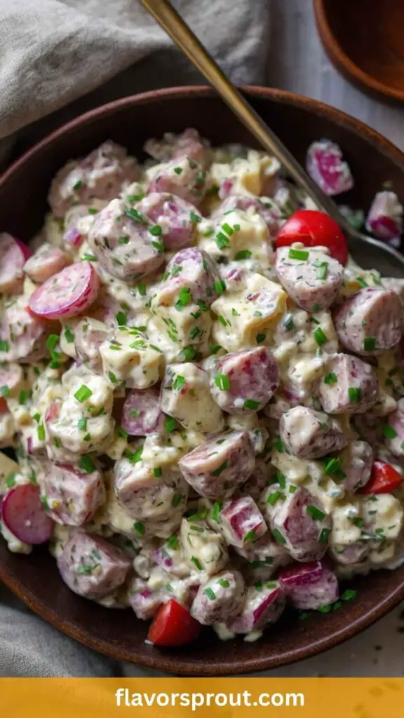 Delicious Creamy Dilled Red Potato Salad