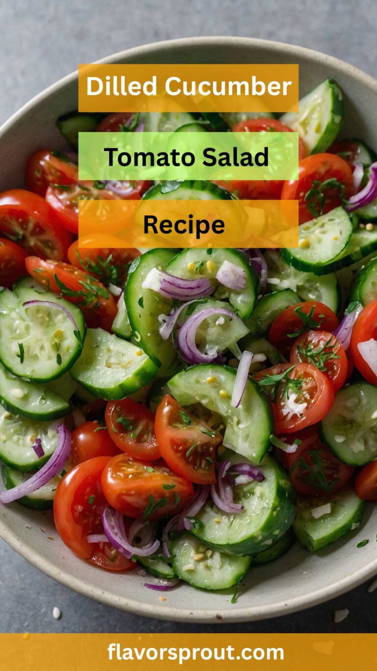 Dilled Cucumber Tomato Salad – Flavor Sprout