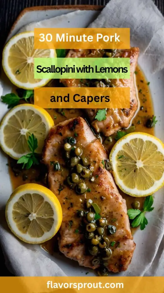 30 Minute Pork Scallopini with Lemons and Capers