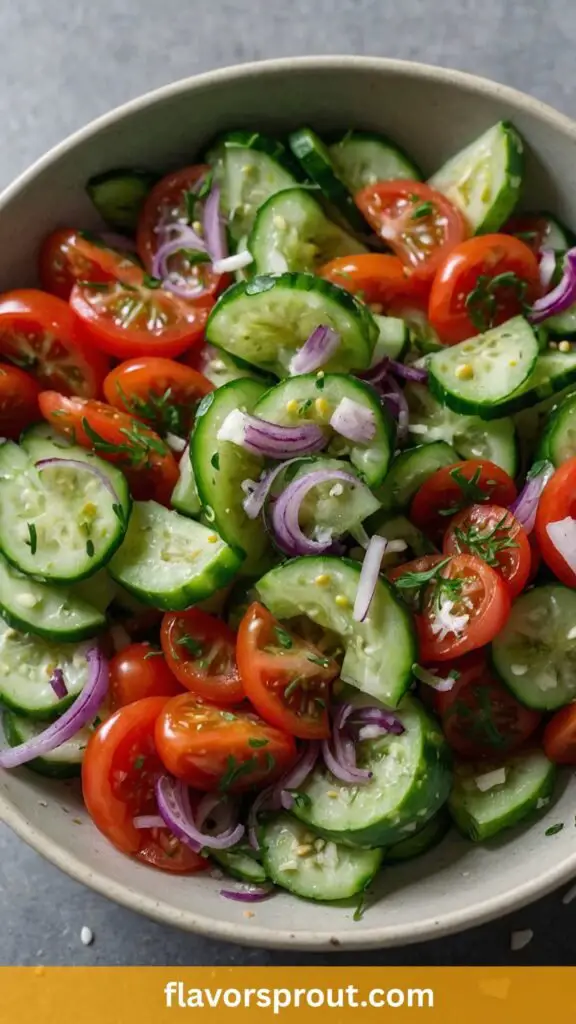 How to make Dilled Cucumber Tomato Salad