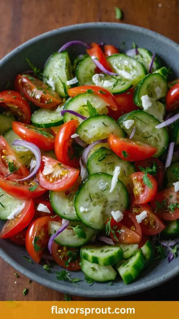 Dilled Cucumber Tomato Salad Recipe