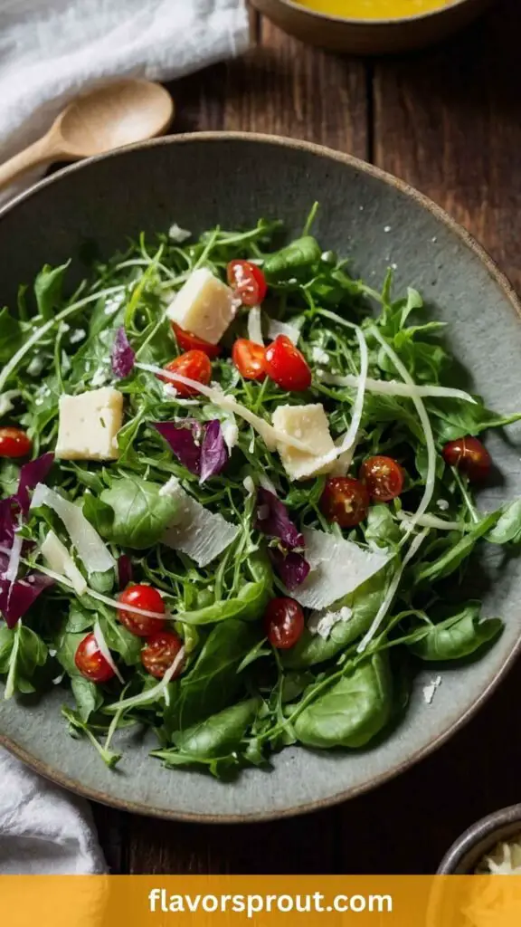 Healthy Arugula Salad Shaved Parmesan