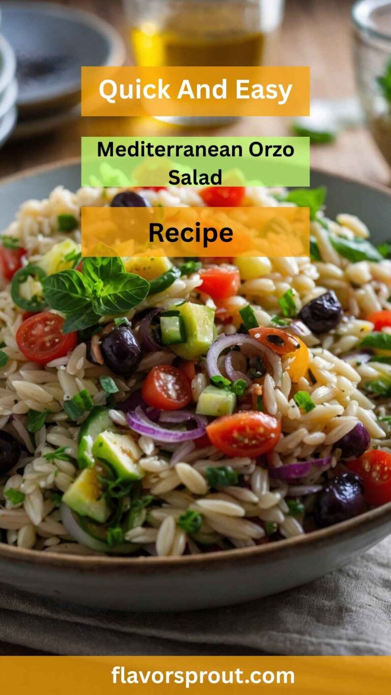 Mediterranean Orzo Salad – Flavor Sprout