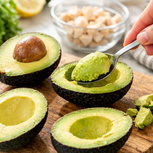 Step 2: Halve and Scoop Your Avocados