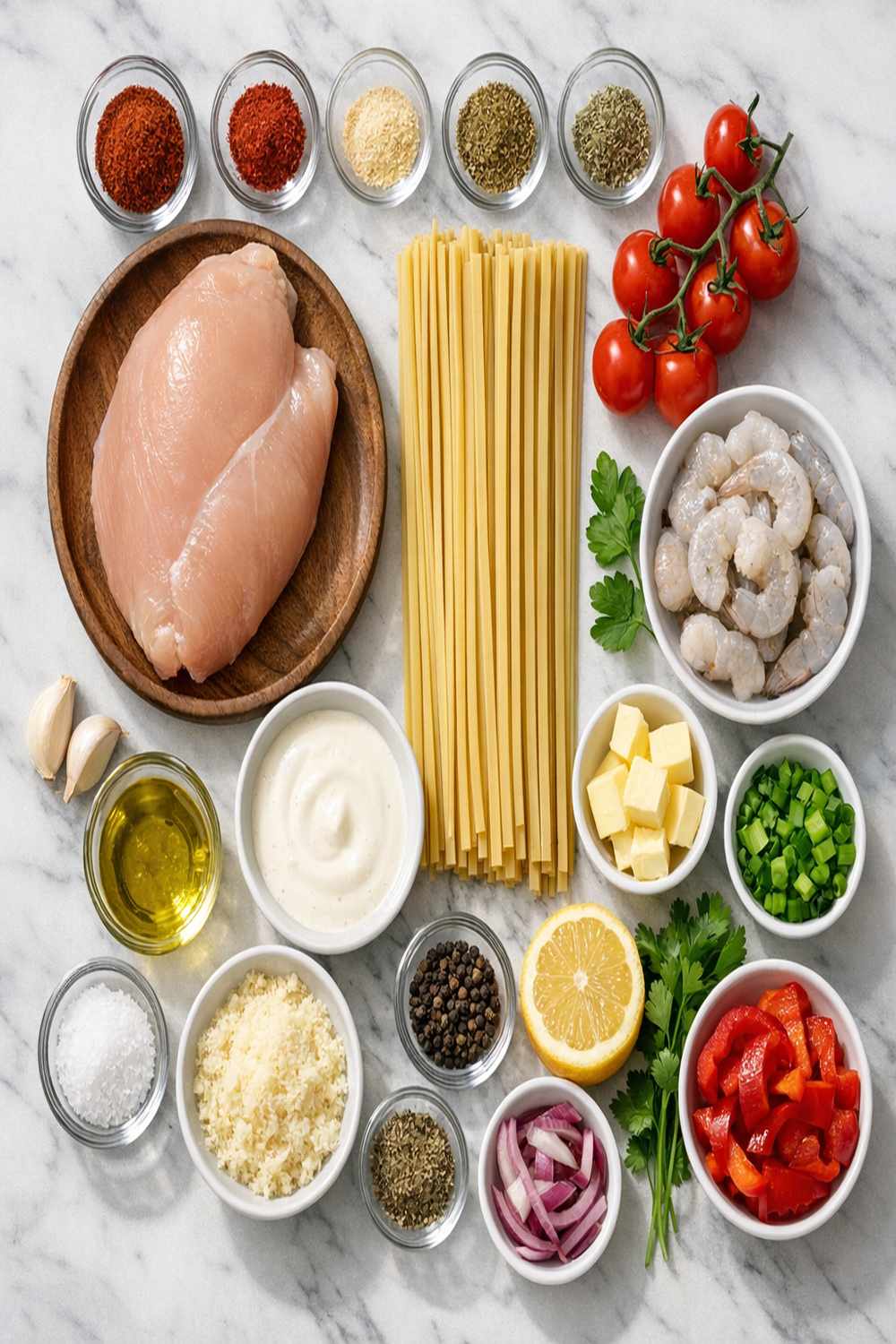 Blackened Pasta Recipe ingredients