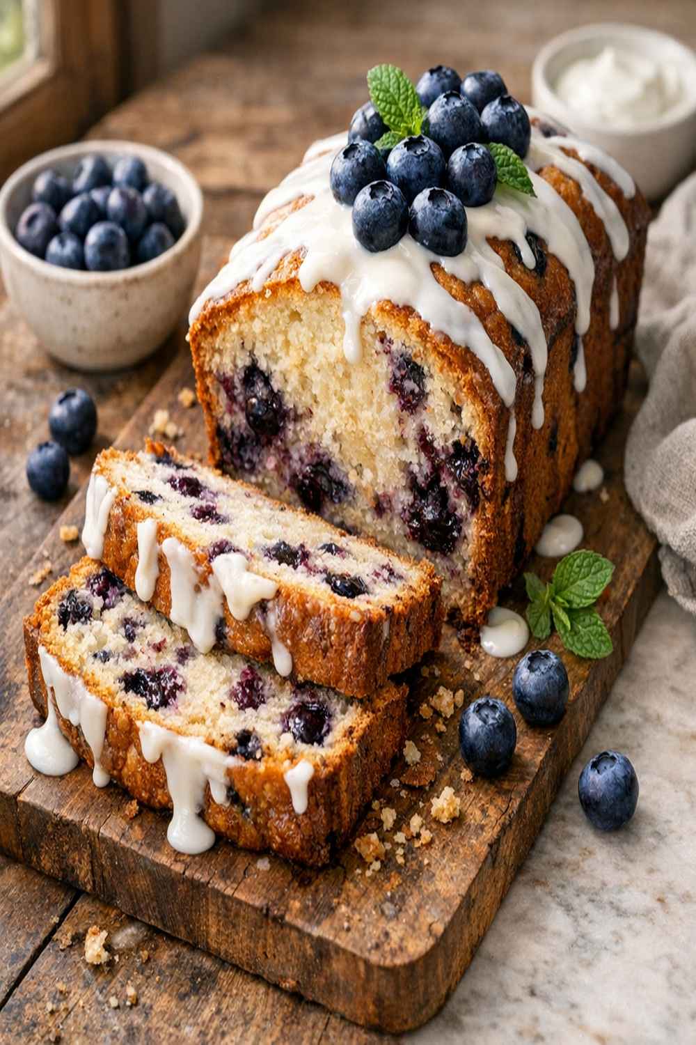 Blueberry Loaf With Yogurt Recipe