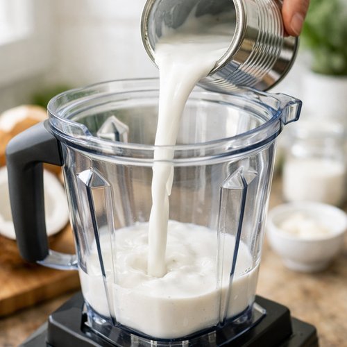 Step 1: Pour the Coconut Milk Into Your Blender