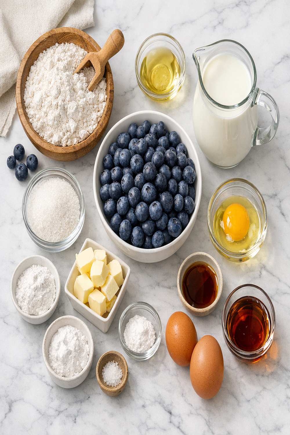 Easy Blueberry Pancakes Recipe ingredients